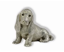 Ezüst állatfigura - Kutya - Basset hound