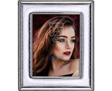 Sterling ezüst fényképkeret domborított felülettel (13x18cm)