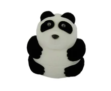 Panda maci formájú bársonyos díszdoboz