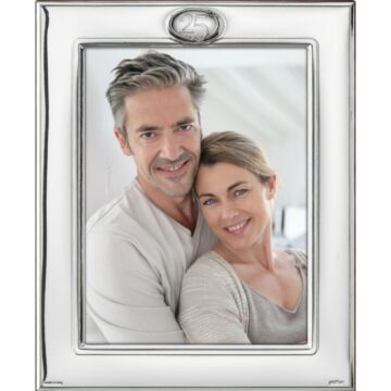 Ezüst fényképkeret - 25. házassági évfordulóra (15x20cm)