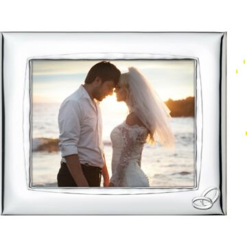 Ezüst fényképkeret - esküvőre (18x24cm)