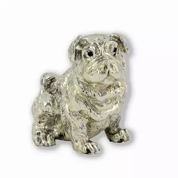 Ezüst állatfigura - Kutya - Angol bulldog