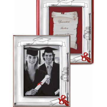 Ezüst fényképkeret - diplomaosztóra (13x18cm)