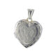 Ezüst ékszer   - Sterling ezüst nyitható mintás szív medál, lánccal